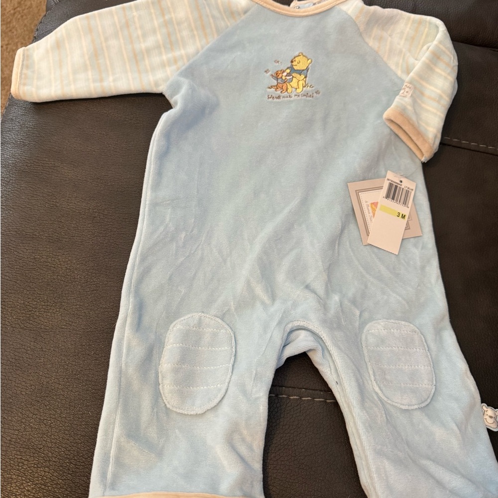 Disney Light Blue Winnie the Pooh Footie